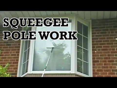 How To Squeegee A Window Using An Extension Pole.