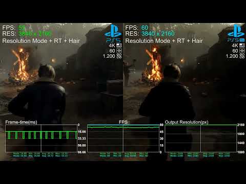 Resident Evil 4 - PS5 PRO x PS5 - Small Performance test