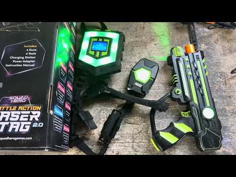 Toys - Lasertag Set “Squad Hero” Review and Demo