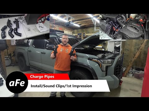 aFe Charge Pipes on a 2022 Toyota Tundra TRD Pro