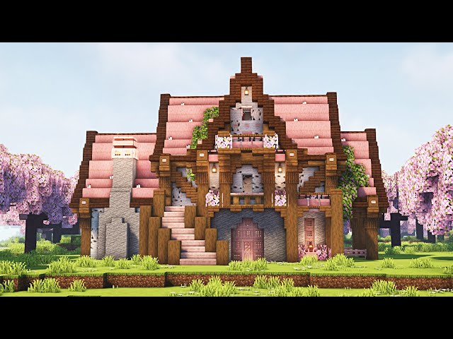 愛channel fantasy cherry blossom house - NO INTERIOR Minecraft Map