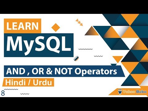 MySQL AND OR NOT Operators Tutorial in Hindi Urdu