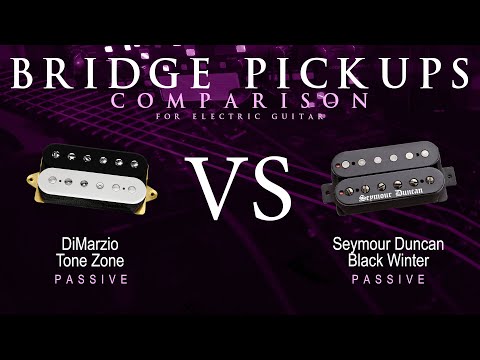 DiMarzio TONE ZONE vs Seymour Duncan BLACK WINTER - Passive Bridge Pickup Guitar Comparison Demo