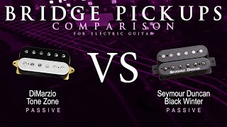 Video thumbnail for DiMarzio TONE ZONE vs Seymour Duncan BLACK WINTER - Passive Bridge Pickup Guitar Comparison Demo by Mike Stamper