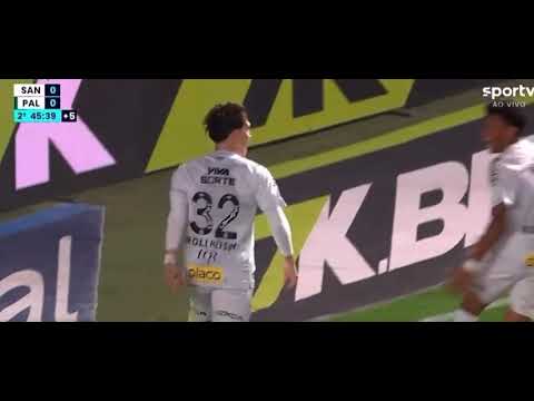 GOL DE ROLLHEISER HOJE CONTRA O PALMEIRAS - GOL DO SANTOS HOJE CONTRA O PALMEIRAS
