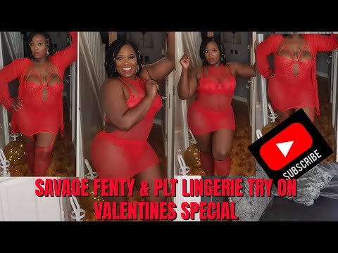 SAVAGE X FENTY & PLT LINGERIE TRY ON HAUL VALENTINES SPECIAL
