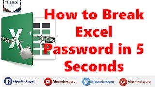 Open /Break Password Protected Excel File (100% Free) without password / forget password