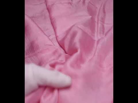 Plain Natural Pure Mulberry Silk 54 GSM Handwoven Fabric — video