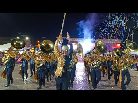 Banda marcial Nova Geração no Concurso de Bandas e Fanfarras de Mata de São João 2024