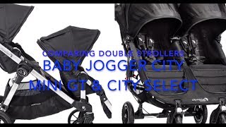 Comparing City Select & City Mini GT double strollers by Baby Jogger