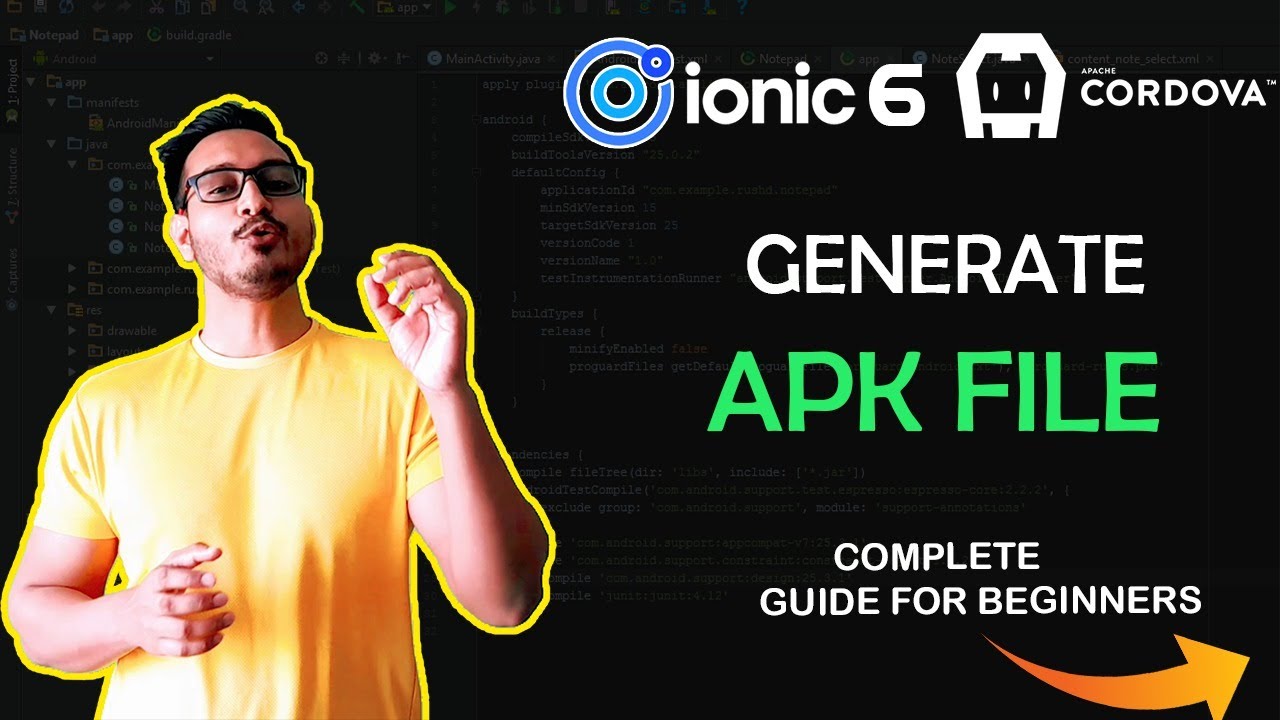 Ionic 6 Cordova | Create project - Run in device - Generate APK file | Complete guide for Beginners