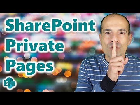 How to create private pages and news in SharePoint