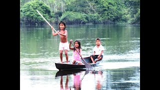preview picture of video 'Crianças e canoas no rio Copatana'