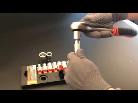 Harden 1/4", 3/8", 1/2"  Socket Sets Professional Chrome Vanadium Handle Socket Tool Set Quali