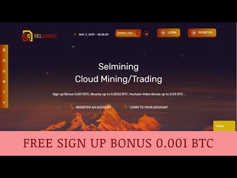 Selmining.com отзывы 2019, mmgp, обзор, Cloud Mining Trading, Sign up Bonus 0.001 BTC