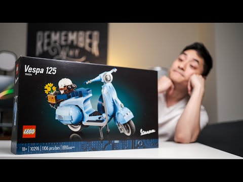 STOP MOTION Build of the Lego Vespa 125 and QUICK REVIEW!