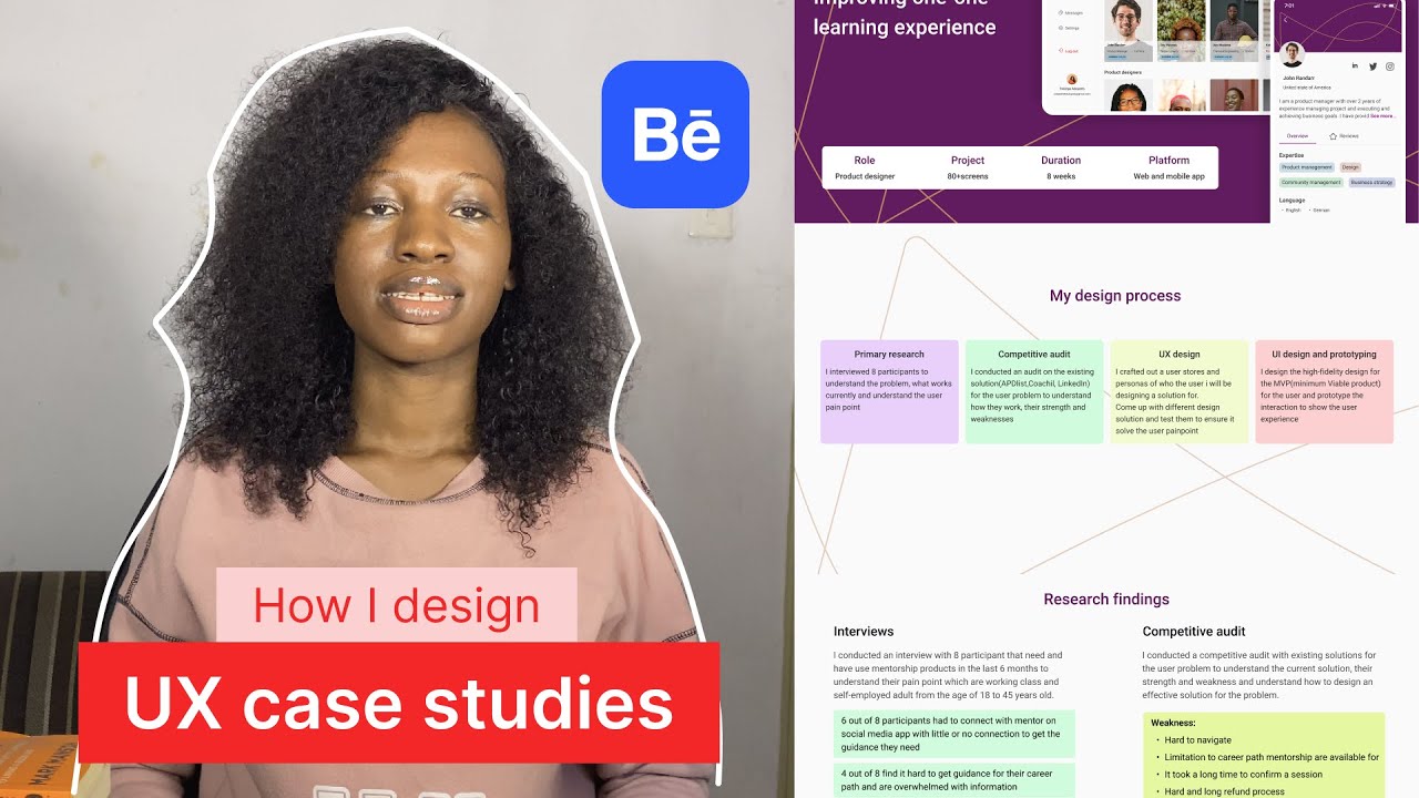 How I design my UI/UX case studies for Behance