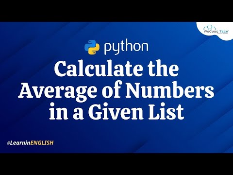 Calculate the Average of Numbers in a Given List in Python Program English