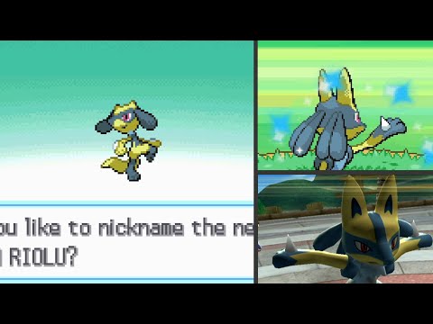LIVE! Shiny Riley's Gift Egg Riolu in Pokémon Platinum after 1,160 SRs!