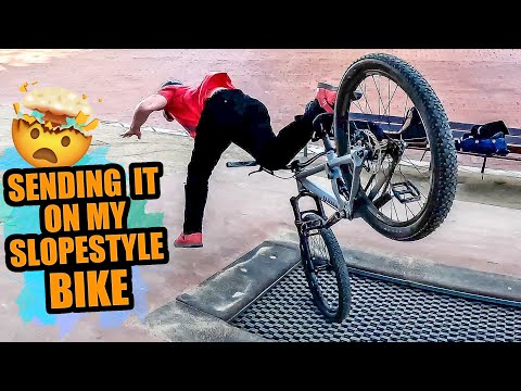 RIDING INSANE URBAN MTB SPOTS ON MY SLOPESTYLE BIKE!