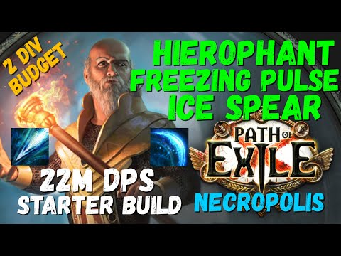 (3.27 Ready) Strong and Cheap Starter Build - Hierophant Freezing Pulse + Ice Spear, 22M DPS, PoE