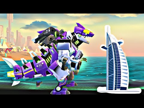 MECHA SHARKJIRA In Arabian Sea Best Ever Gameplay - Hungry Shark World - Mecha Sharkjira Unstoppable