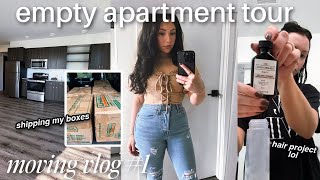 empty APARTMENT TOUR! 🏡 let the moving begin, sally beauty trip / MOVING VLOG ep 1