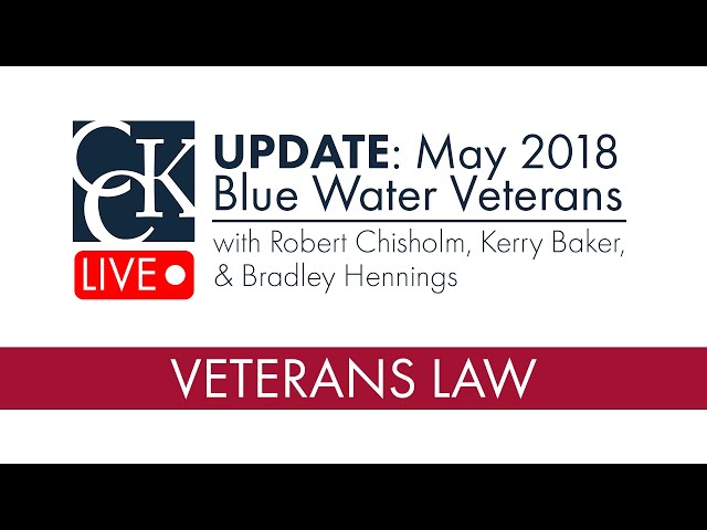 Blue Water Veterans Legislation (May 2018)