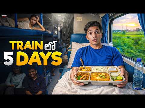 5 Rojulu Train lo | India’s Longest Train Journey Full Experience!