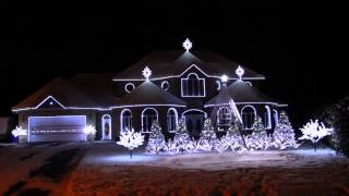 Bernier Christmas Lights Show Amazing Grace Techno 2014