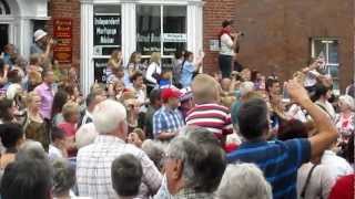 preview picture of video 'Olympic Torch visits Newport, Shropshire 30th May 2012'