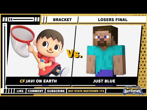 Bay State Beatdown 174 - Losers Final - JAVI ON EARTH (Villager) VS Just Blue (Steve) - SSBU Singles