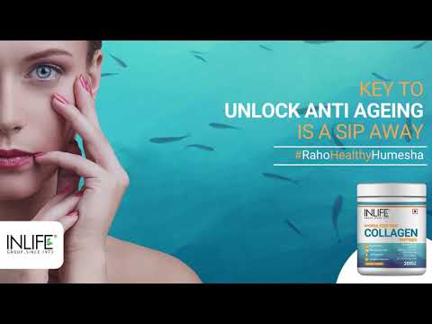 Inlife hydrolyzed marine fish collagen peptides powder 200g,...