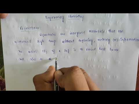refractory - classification of refractories - cement - Engineering chemistry - short notes