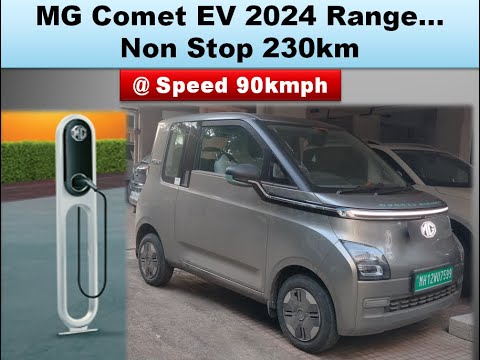 MG Comet EV 2024 Range…Non Stop 230km. After 10000Km review. Review at Speed of 90kmph.