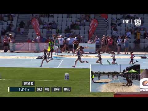 GIRLS U13 800M FINAL - 2018 STATE TRACK AND FIELD CHAMPIONSHIPS // LAVicTV