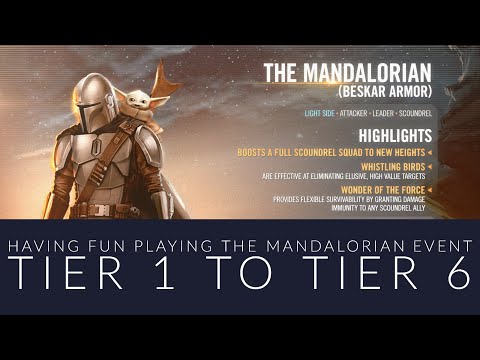 The Mandalorian Beskar armour event - Tier 1 to Tier 6 - SWGoH