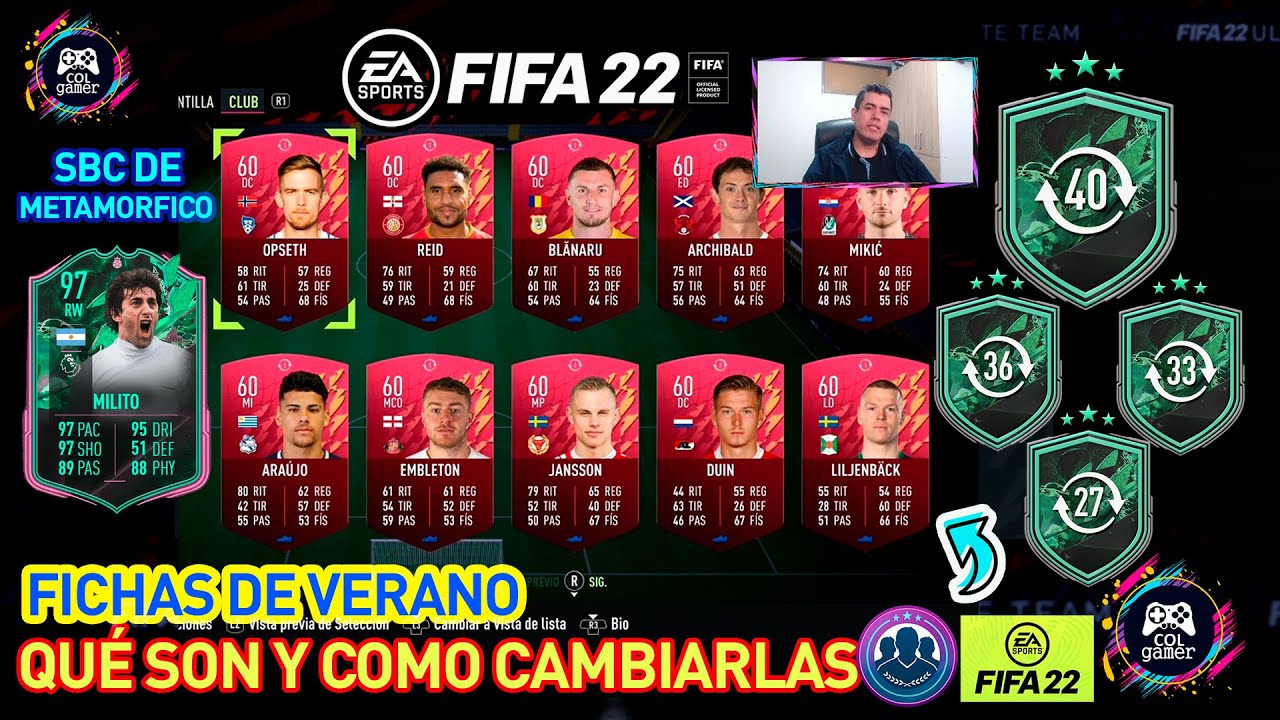 SBC - INTERCAMBIO DE FICHAS DE TRUEQUE DE VERANO (SOLUCIÓN) FIFA 22 - QUE SON Y COMO CAMBIARLAS 😱😍🎮