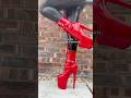 A Striking Combo ️ Ootd Fashion Leather Boots Leggings Shiny Heels Fyp
