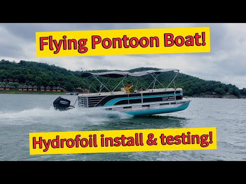 VARA Foil hydrofoil pontoon boat install and testing 