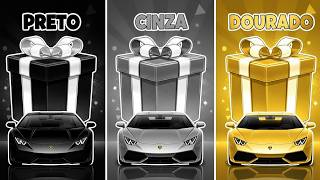 ESCOLHA SEU PRESENTE! 🎁 Preto, Cinza ou Dourado! ⭐ Qual Você Vai Escolher?😱