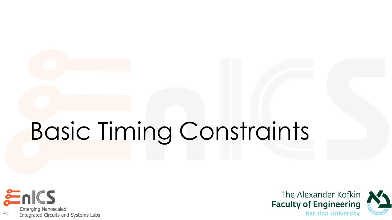 VLSI - Lecture 7e: Basic Timing Constraints