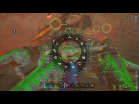 Ark Survival Ascended: Island Alpha Dragon fight. Official Pve Mutated Rexs less than 5 min.