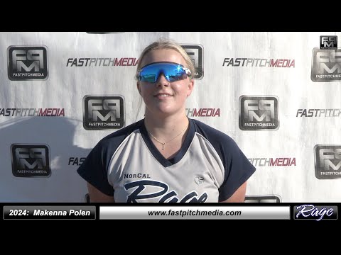 2024 Makenna Polen 5’10 Tall Power Hitting First Base Softball Skills Vídeo - Norcal Rage Fastpitch