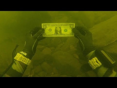 I Found Money While Cleaning a Trash Pile Underwater in River! (Scuba Diving)