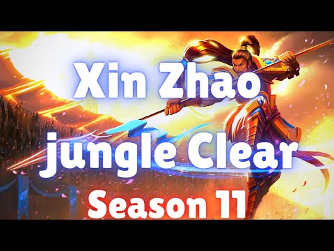 Xin Zhao jungle Clear | Season 11 | XinZhao jungle full clear (route with runes) | Patch 11.5