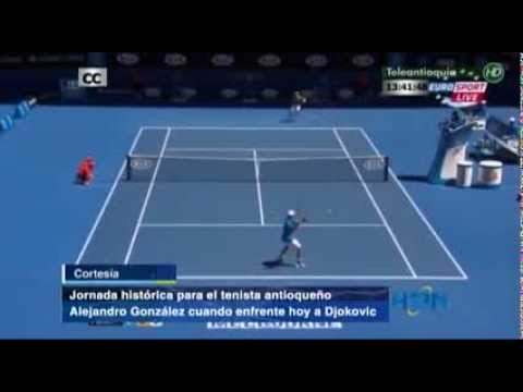 Noche histórica para el tenista antioqueño Alejandro González cuando enfrente a Djokovic