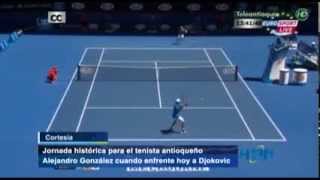Noche histórica para el tenista antioqueño Alejandro González cuando enfrente a Djokovic