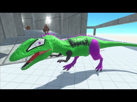 HULK CARCHARODONTOSAURUS VS BRACHIO FAMILY DEATH CLIMB TO THE TOP - Animal Revolt Battle Simulator