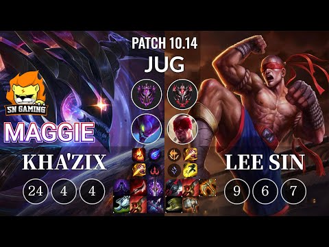 SN Maggie Kha'Zix vs Lee Sin Jungle - KR Patch 10.14